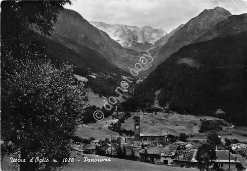 Cartolina - Vezza d'Oglio panorama 1963