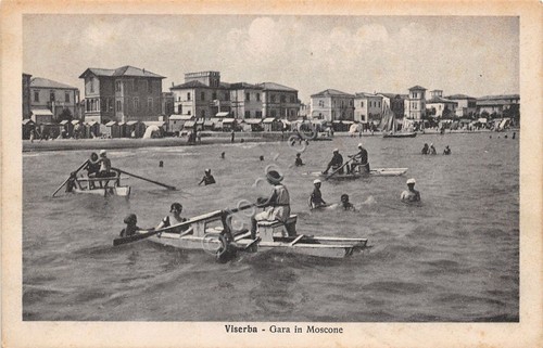 Cartolina - Viserba - Gara in moscone - Pattino - …