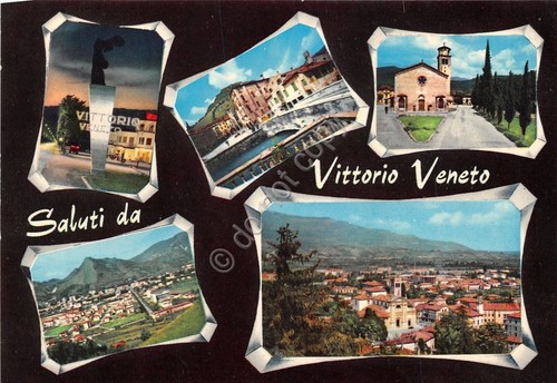 Cartolina - Vittorio Veneto - vedutine - 50° Vittoria - …