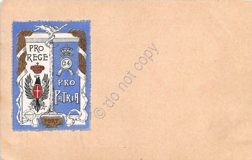 Cartolina- Reggimentali - Erinnofili - Chiudilettera - 24° Reggimento Fanteria