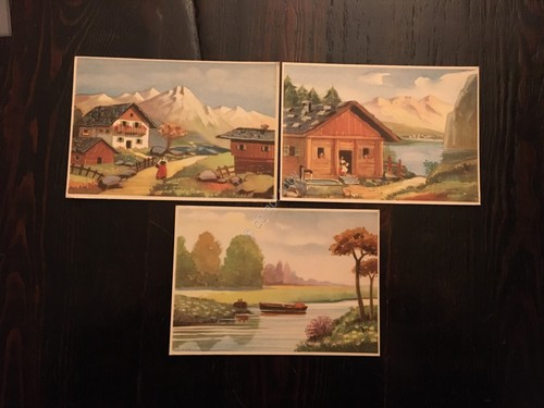 Cartolina 3 cartoline con soggetto fiume casolari monti N.4660/4-11-12 1941