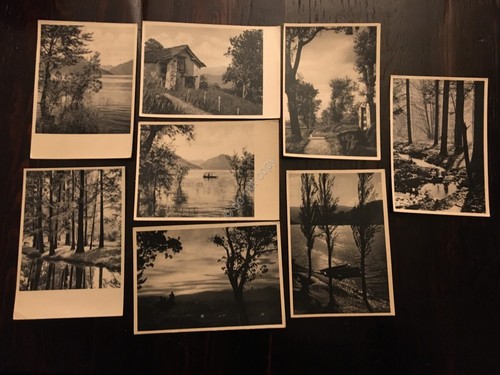 Cartolina 8 cartoline con soggetto fiume casolari alberi N. 433 …