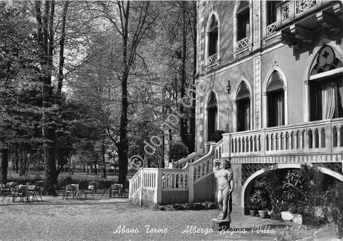 Cartolina Abano Terme Albergo Regina Villa Adele
