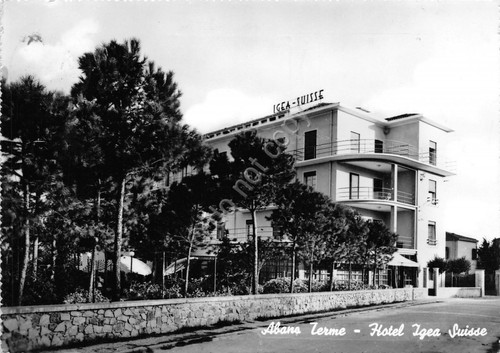Cartolina Abano Terme Hotel Igea Suisse VG anni '60 (Padova)