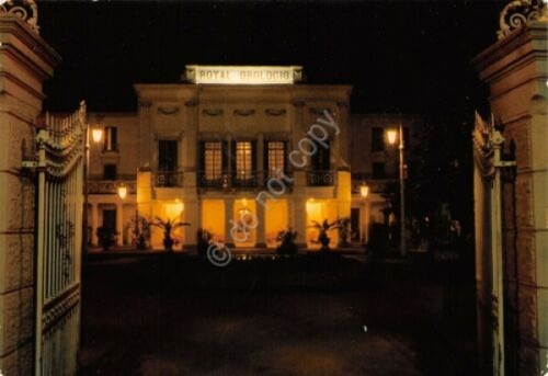 Cartolina Abano Terme Hotel Royal Orologio notturno