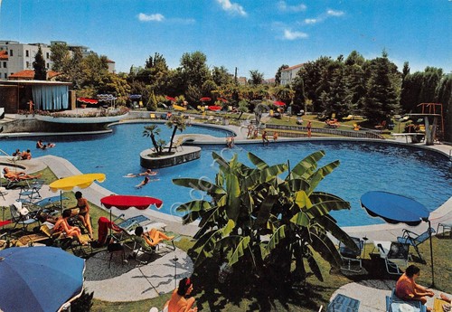 Cartolina Abano Terme Hotel Terme Mioni Pezzato piscina animata (Padova)