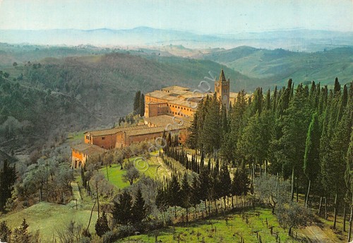 Cartolina Abbazia di Monte Oliveto Maggiore Lato Nord (Siena)