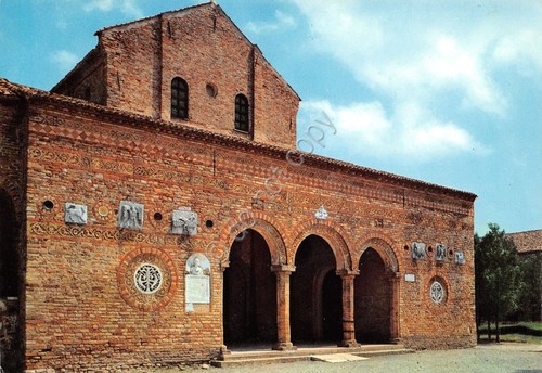 Cartolina Abbazia di Pomposa Atrio romanico