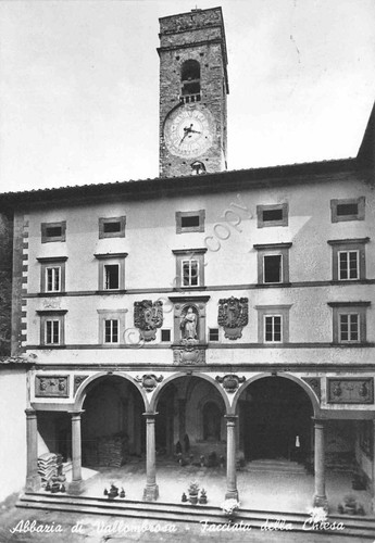 Cartolina Abbazia di Vallombrosa Facciata della Chiesa 1960