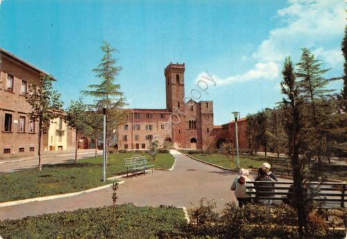 Cartolina Abbazia San Salvatore Piazza Michelangelo 1969