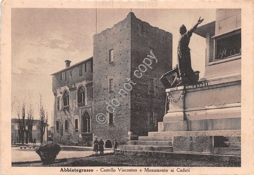 Cartolina Abbiategrasso Castello Visconteo 1941 (Milano)