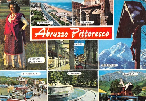 Cartolina Abruzzo vedutine 1972 (L'Aquila)
