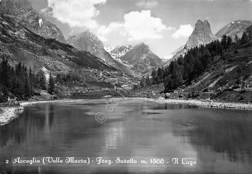 Cartolina Acceglio Frazione Saretto Lago