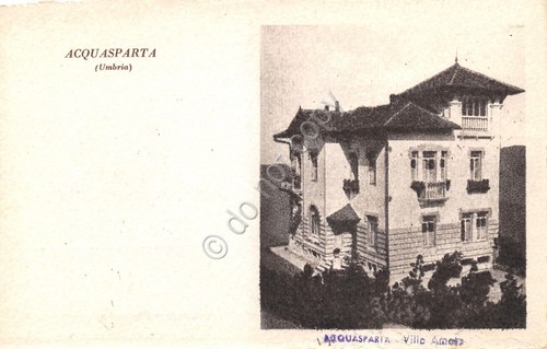 Cartolina Acquasparta Villino A. Santini