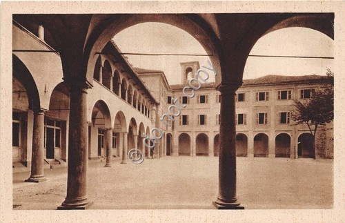 Cartolina Acqui Seminario Vescovile Cortile