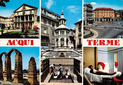 Cartolina Acqui Terme vedute 1995 (Alessandria)