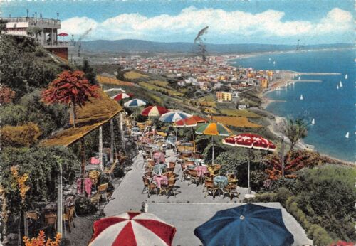 Cartolina adriatico vista da terrazza bar ristorante 1959