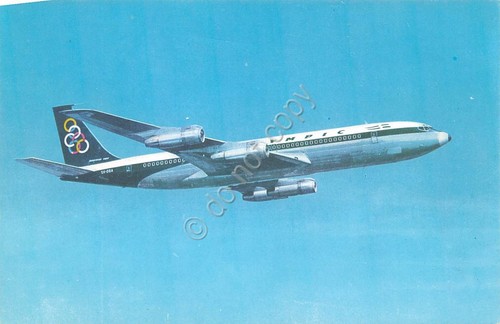 Cartolina Aereo Olympic Boeing 707 320