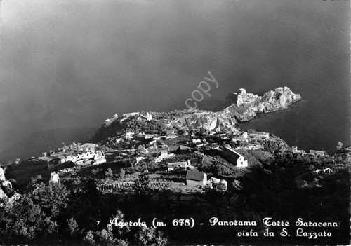 Cartolina Agerola Panorama Torre Saracena 1956 (Napoli)