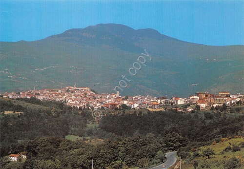 Cartolina Agnone panorama con Monte Cepraro anni '70