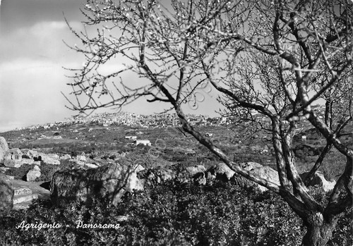 Cartolina Agrigento panorama 1957