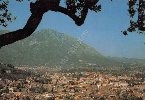 Cartolina Airola panorama case monti anni '90