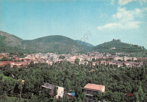 Cartolina Airola panorama con case anni '90