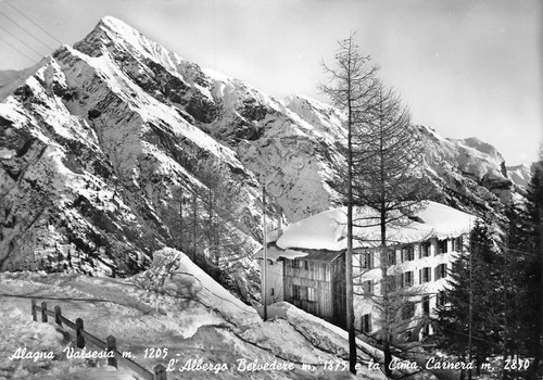 Cartolina Alagna Albergo Belvedere