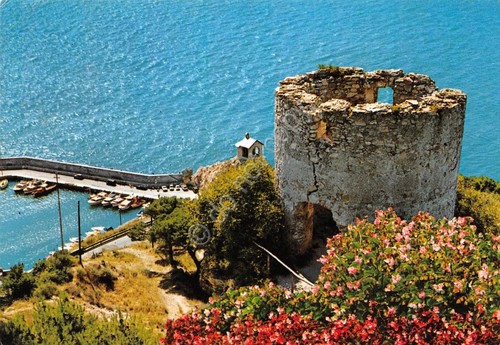 Cartolina Alassio Cappella Votiva e Torrione 1975 (Savona)