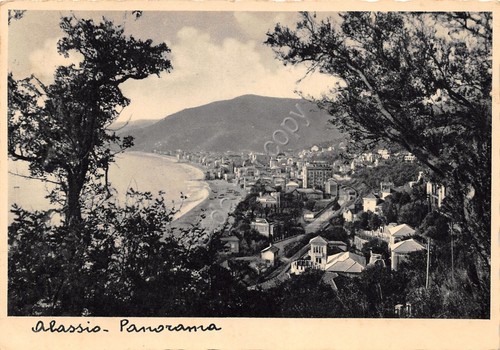 Cartolina Alassio Panorama 1937