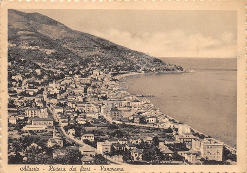 Cartolina Alassio Panorama 1949
