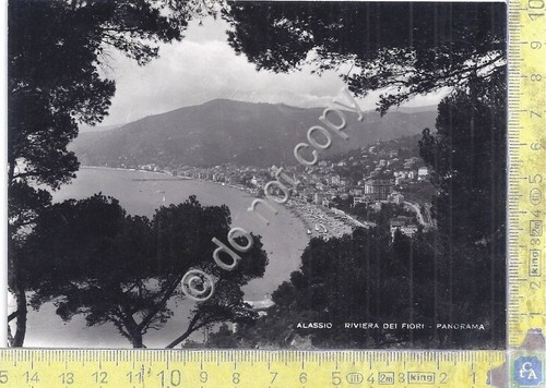 Cartolina Alassio Panorama 1953 (Savona)