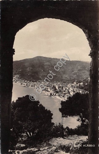 Cartolina Alassio Panorama dall'alto Ed. Brunner