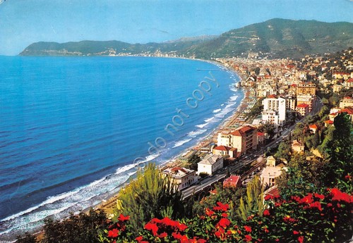 Cartolina Alassio Panorama spiaggia (Savona)