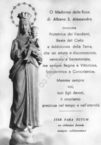 Cartolina Albano S. Alessandro Madonna delle Rose (Bergamo)