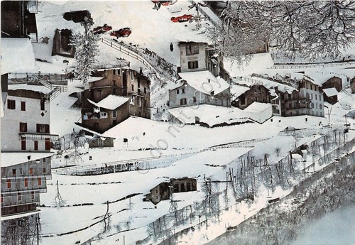 Cartolina Albaredo per S. Marco Sondrio panorama dall'alto - '88