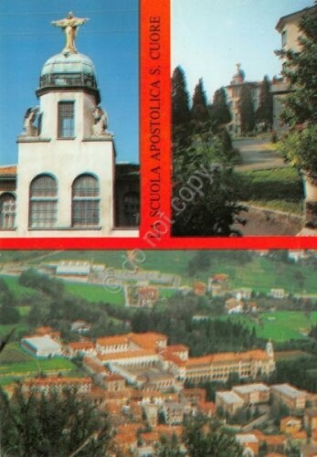 Cartolina Albino Bergamo Scuola Apostolica S. Cuore vedute