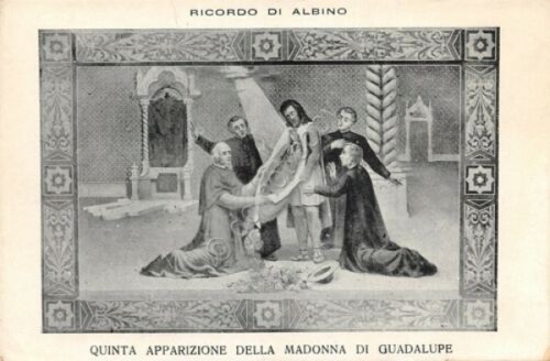 Cartolina Albino Quinta apparizione della Madonna di Guadalupe (Bergamo)