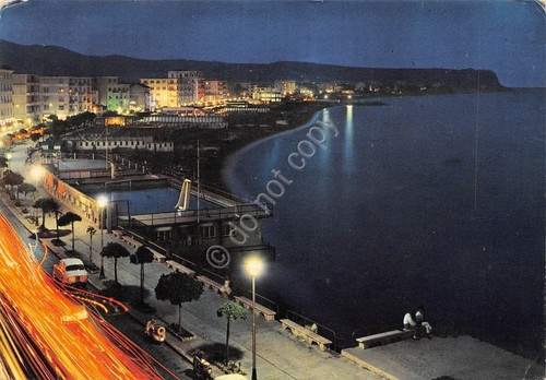 Cartolina Albissola Mare Panorama Notturno 1968 (Savona)