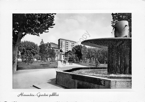 Cartolina Alessandria Giardini Pubblici