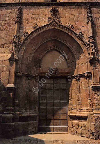 Cartolina Alghero Duomo ingresso al campanile