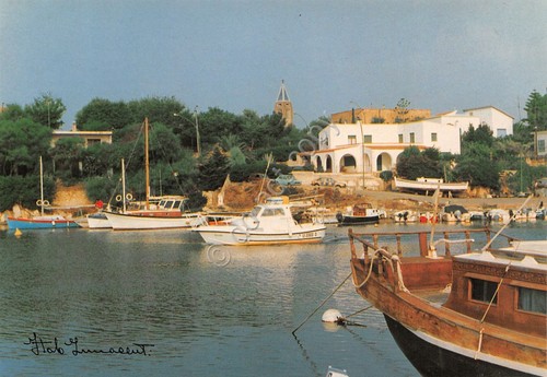 Cartolina Alghero Fertilia Porto e case dal mare - Foto …