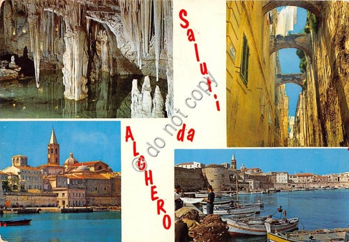 Cartolina Alghero saluti da vedutine (Altre tematiche)