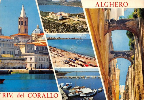 Cartolina Alghero Vedute 1977 (Sassari)