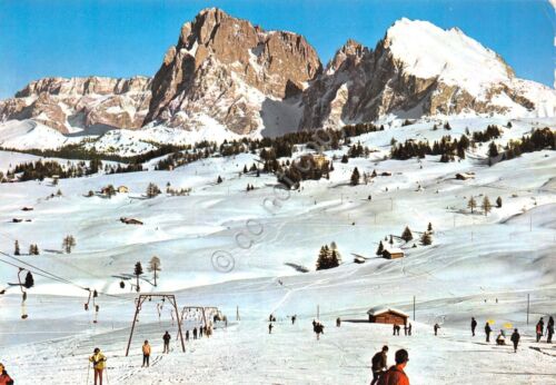 Cartolina Alpe di Siusi campi di sci skilift animata sci …