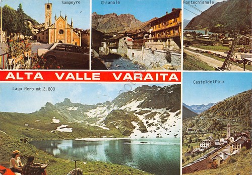 Cartolina Alta Val Varaita vedute 1979 (Cuneo)