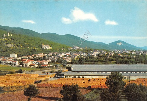 Cartolina Alvignano panorama paese capannoni anni '80