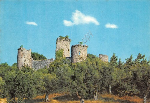 Cartolina Alvignano Torri del castello anni '80