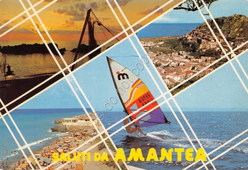 Cartolina Amantea diverse vedute windsuf (Cosenza)