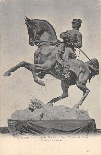 Cartolina Amedeo di Savoia Monumento Calandra '900